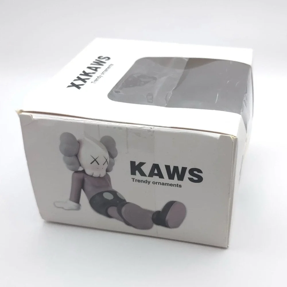 XXKAWS Trendy Ornaments Figure Art Gray New Open Box XX‎ KAWS
